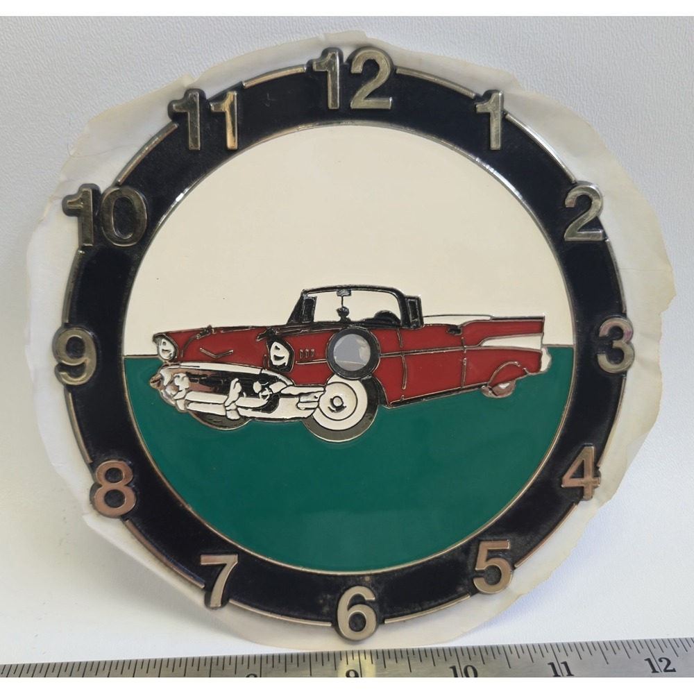 Make your own 57 Chevy Bel Air Convertible Wall Clock Face 6" Diameter plastic